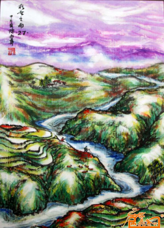 彩云之南27中国亮彩山水画